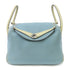 HERMES PHW Lindy 30 2way Shoulder Bag Clemence Leather Ciel/Parchemin Blue
