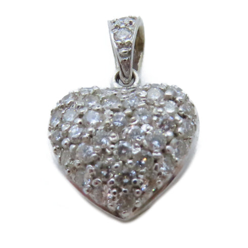 JEWELRY Diamond 1.4g Pendant Top 18K White Gold Silver