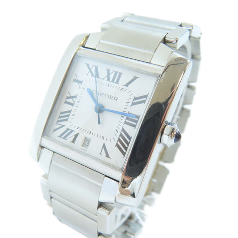 CARTIER Tank Francaise Automatic Movement Watch W51002Q3 Stainless Steel White