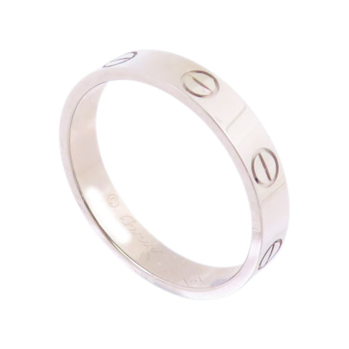 CARTIER Mini Love Ring Cartier#56 US#7.25 18K White Gold