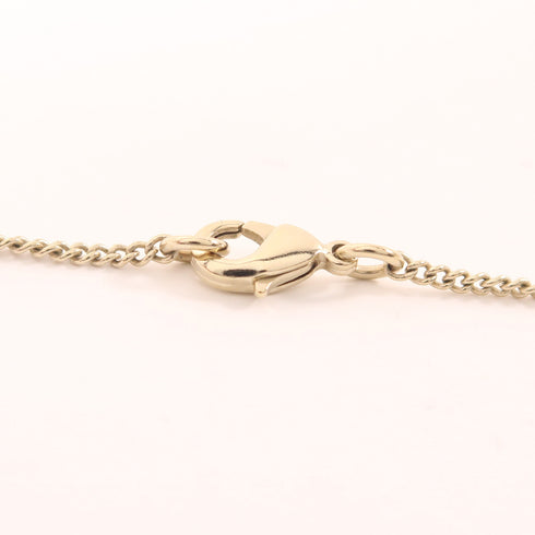 CHANEL CC Necklace Metal Leather Gold Black