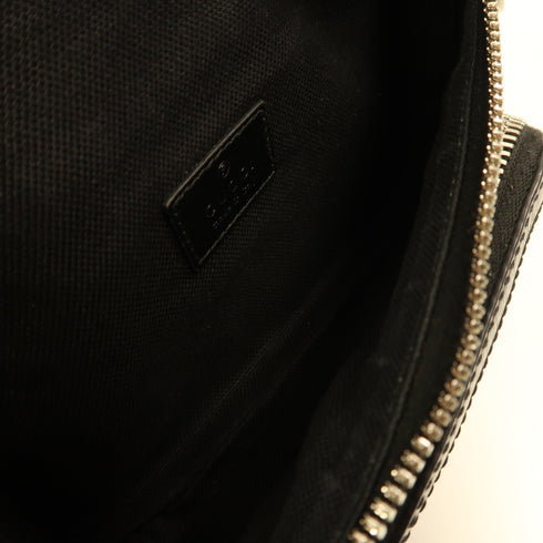 GUCCI GG SHW GG Retro Waist Bag 682933 Calfskin Leather/Coated Canvas Black