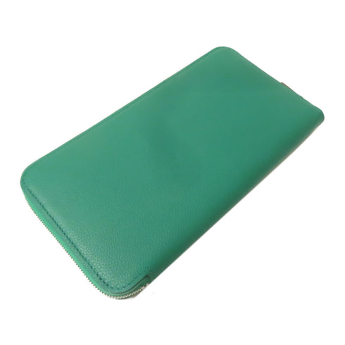 HERMES PHW Silk-in Wallet Long Wallet Evercolor Leather Vert Vertigo