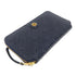 Tory Burch GHW Zipper Long Wallet Calfskin Leather Blue
