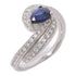 JEWELRY Sapphire Diamond Ring 18K White Gold US#6.5
