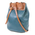 LOEWE Lazo Bucket Shoulder Bag Calfskin Leather Blue Brown