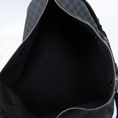 LOUIS VUITTON LV SHW Keepall 55 Boston Travel Bag N41413 Damier Graphite Gray