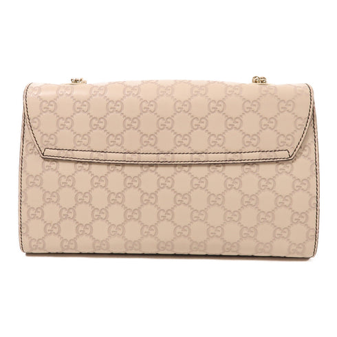 GUCCI GG GHW Chain Shoulder Bag 295402 Leather White