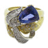 FINE JEWELRY 2.76ct Tanzanite 0.45ct Diamond Ring 18K Gold PT900 Platinum US#6