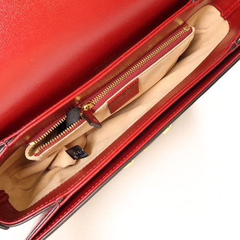 Gucci GG GHW Horsebit 1955 Shoulder Bag Coated Canvas/Leather Brown/Red