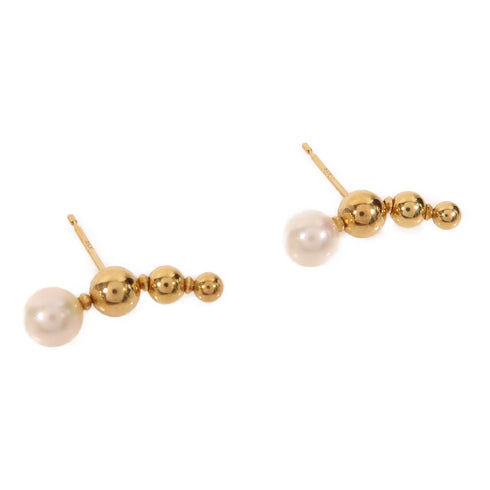 Jewelry Pearl Earrings 1.7g 18K Yellow Gold