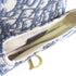 Christian Dior CD GHW Saddle Mini Handbag M0447 CTZQ Canvas Blue