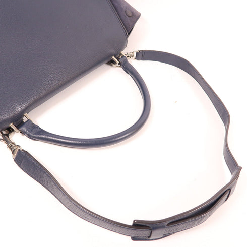 CELINE SHW Trapeze 2 Way Shoulder Bag Handbag F-SN-0152 Calfskin Leather