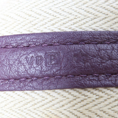 HERMES PHW Garden Party MM Handbag Negonda Leather Raisin/Purple