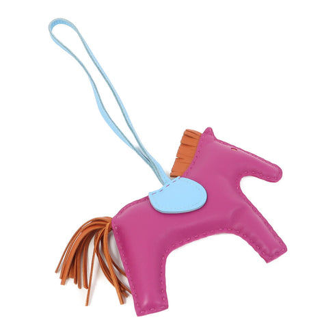 HERMES Rodeo MM Charm/Strap Veau Swift Purple/Blue