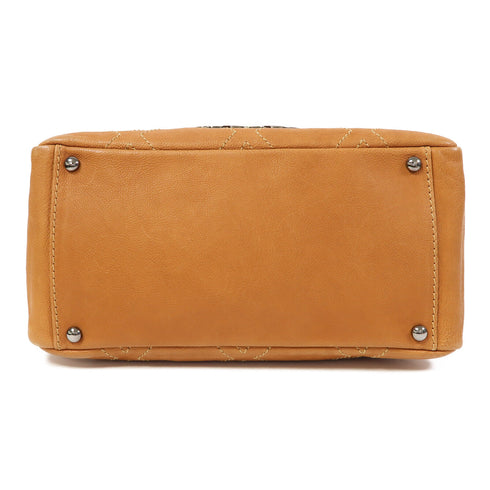 CHANEL CC SHW Chain Shoulder Bag Calfskin Leather Orange