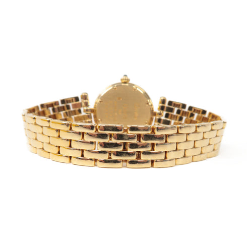 CARTIER Panthere SM Quartz Watch W25024B9 18K Yellow Gold Beige