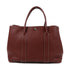 HERMES PHW Garden Party PM Tote Bag Handbag Negonda Leather Red