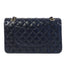 CHANEL Quilted CC GHW Classic 25 Chain Shoulder Bag Lambskin Leather Blue