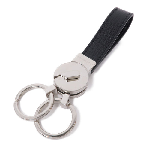 Salvatore Ferragamo SHW Key Ring Calfskin Leather Black