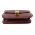 CELINE GHW Classic Box Shoulder Bag Calfskin Leather Bordeaux Color