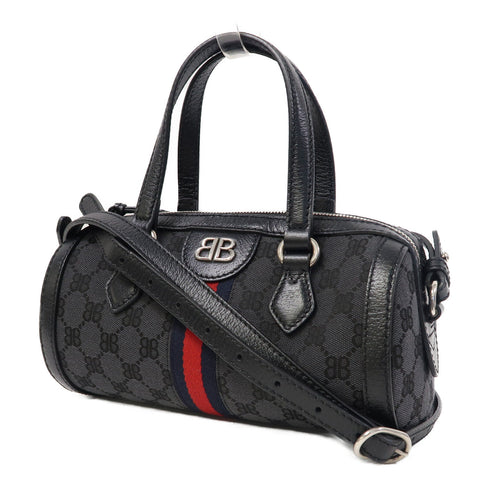 BALENCIAGA SHW Balenciaga x Gucci Hacker Project 2 Way Shoulder Bag Canvas Black