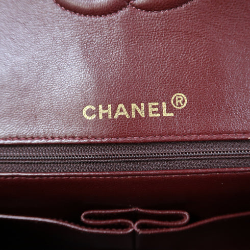 CHANEL Quilted CC GHW Chain Shoulder Bag Lambskin Leather Black v1