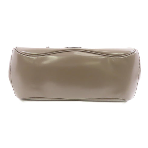 GUCCI GG SHW Handbag Calfskin Leather Grey