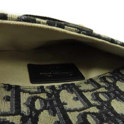 Christian Dior CD GHW Saddle Oblique Waist Belt Bag Canvas Blue