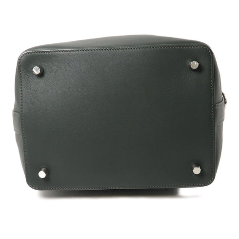 HERMES PHW Toolbox 20 2 Way Shoulder Bag Evercolor Leather Vert Anglais Bambou