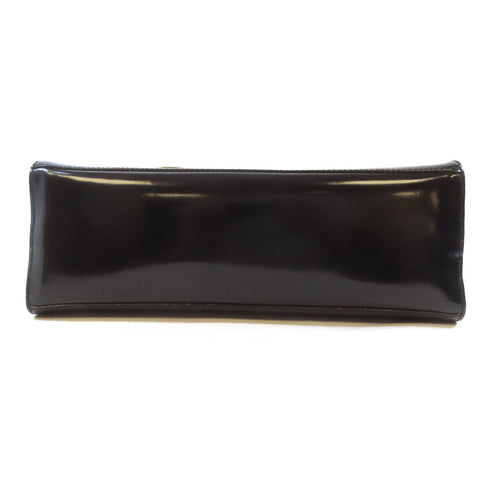 Salvatore Ferragamo GHW Shoulder Handbag Patent Leather Black