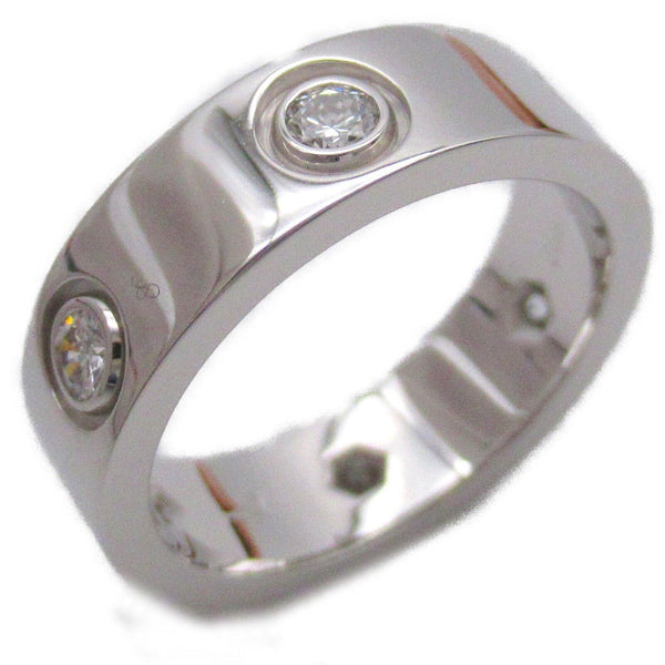 CARTIER Love Ring 6 Diamond Ring 18K White Gold US#5.5 Cartier #50 7.7g
