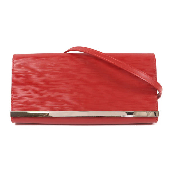 LOUIS VUITTON LV SHW Sevigne Clutch Shoulder Bag Epi Red