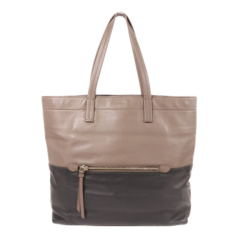 Miu Miu SHW Shoulder Tote Bag RR1820 Leather Gray Black