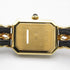 CHANEL CC Premiere L Quartz Watch H0001 Gold Plated Leather Black v1