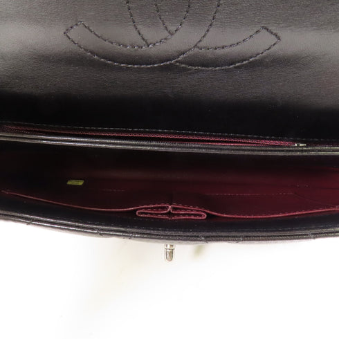 CHANEL CC Chain Shoulder Bag Lambskin Leather Black