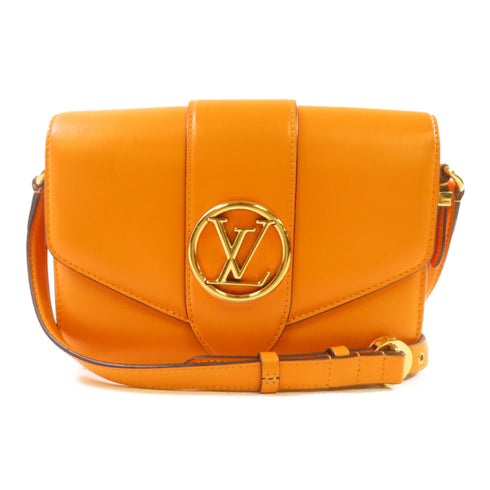 LOUIS VUITTON LV GHW Pont 9 Shoulder Bag Calfskin Leather M55946 Yellow