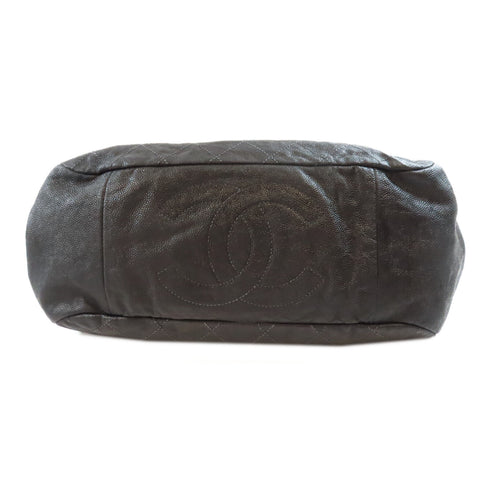 CHANEL CC SHW Chain Shoulder Bag Calfskin Leather Black v1