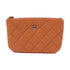 CHANEL CC SHW Pouch Lambskin Leather Orange