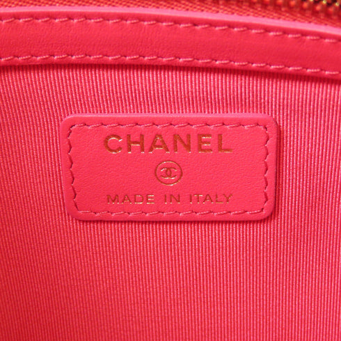 CHANEL CC GHW Pouch Calfskin Leather