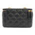 CHANEL Quilted CC GHW Chain Shoulder Bag Lambskin Leather Black