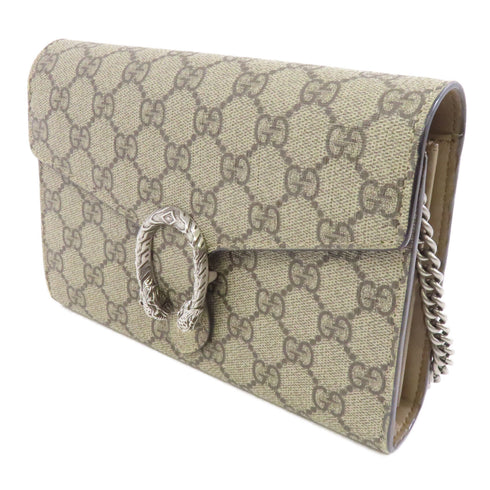 GUCCI SHW Dionysus GG Supreme Chain Shoulder Bag Crossbody 401231 Coated Canvas