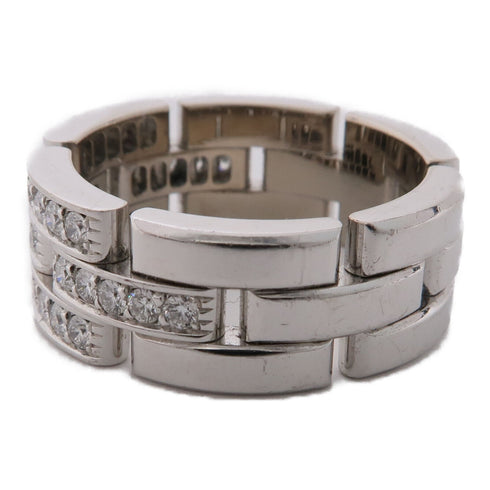 CARTIER Maillon Panthere Ring 18K White Gold Diamond US#7.25