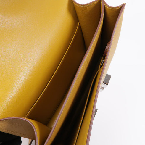 HERMES PHW Constance Mini Shoulder Bag Veau Epsom Leather Sesame Noir