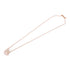 HERMES Finesse Pendant Necklace 18K Pink Gold Diamond