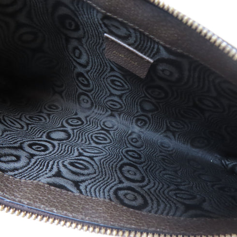 BALENCIAGA GHW Balenciaga x Gucci Pouch Clutch Bag 680382 Coated Canvas Brown