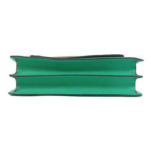 HERMES GHW Roulis 23 Shoulder Bag Evercolor Leather Menthe Green