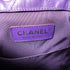 CHANEL Herringbone CC Gabrielle Backpack/Rucksack Calfskin Leather Purple