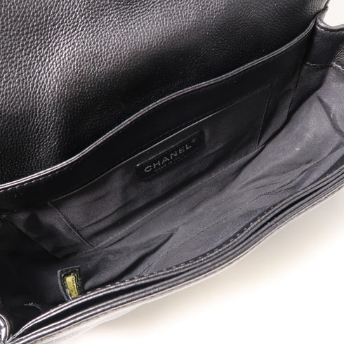 CHANEL CC Boy Chain Shoulder Bag A67946 Calfskin Leather Black