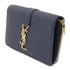 SAINT LAURENT YSL GHW Wallet GNC457797 Calfskin Leather Navy